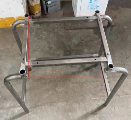 Modern Style Indoor Customized Rectangular Metal Furniture Base With Silver Finish