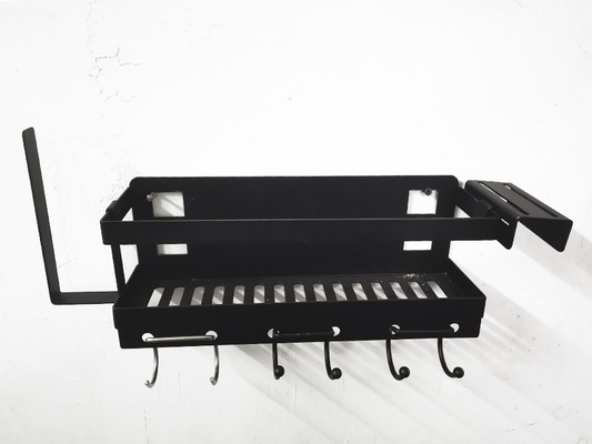 Rust Resistant Metal Wall Mounted Organizer For Home Kitchen Office Storage